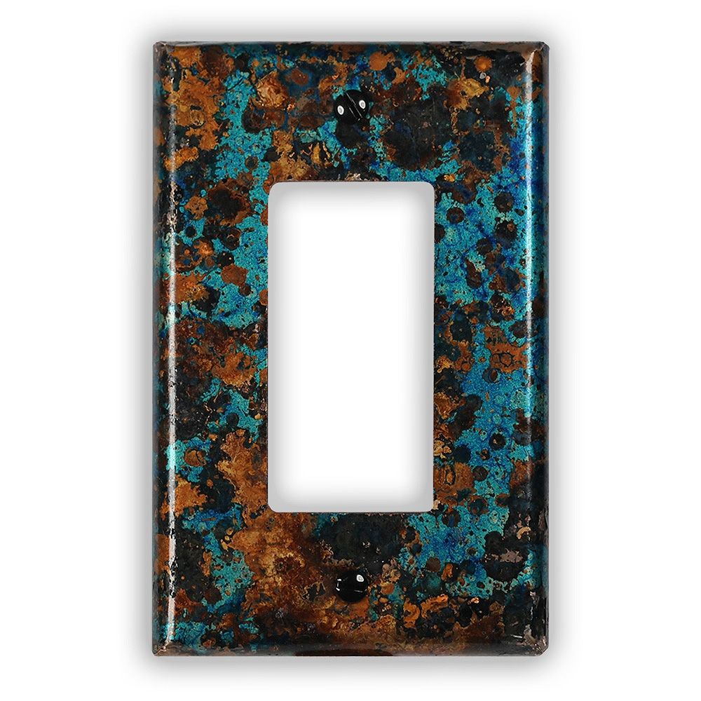 Single Rocker/GFI Copper Switch Plate in Mystic Topaz