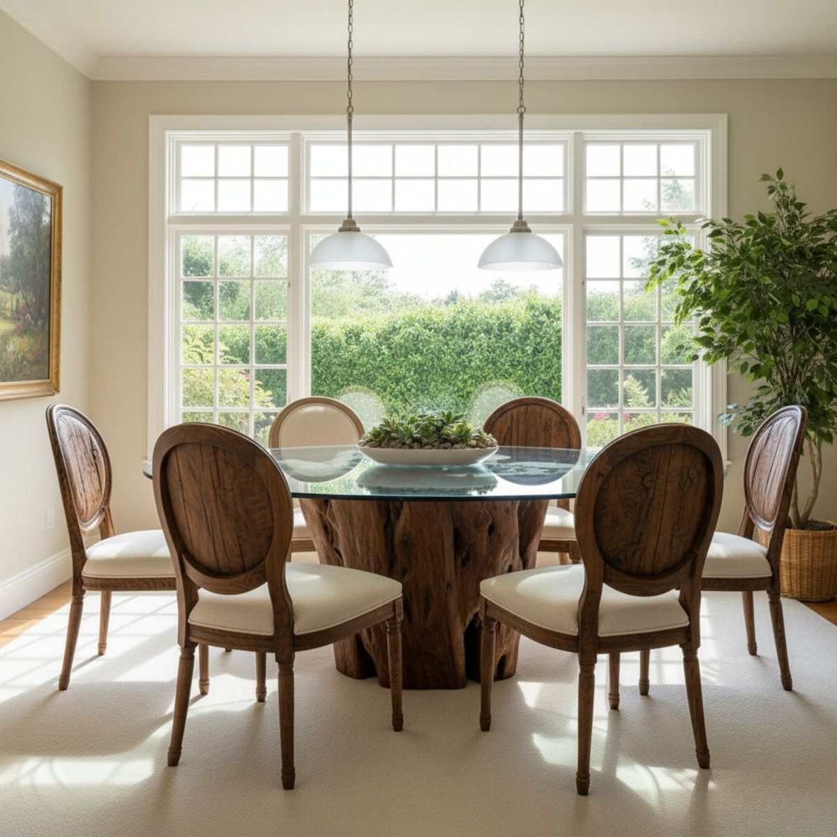 Natural Tree Stump Dining Table