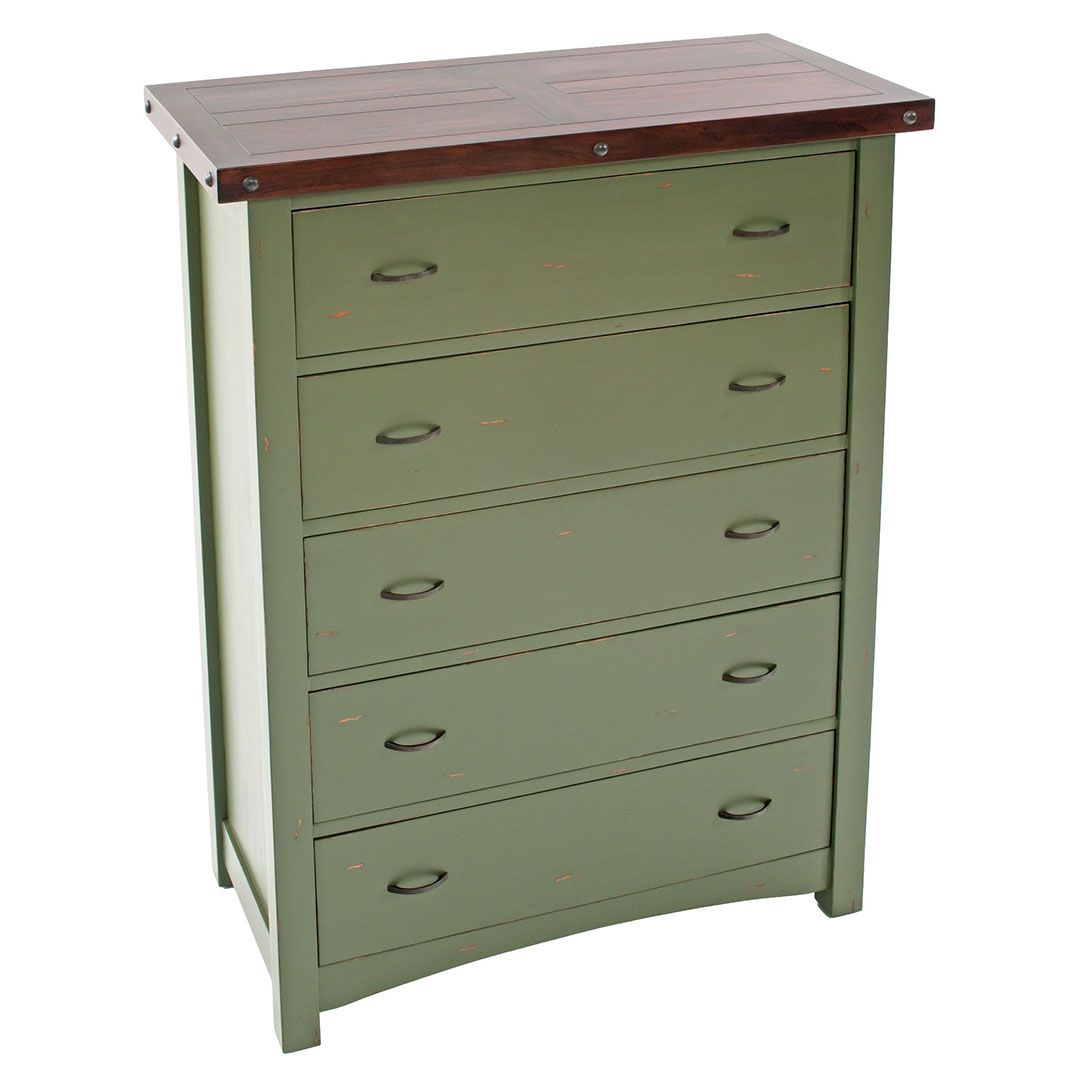 COTTAGE SUNRISE PAINTED CHEST OF DRAWERS