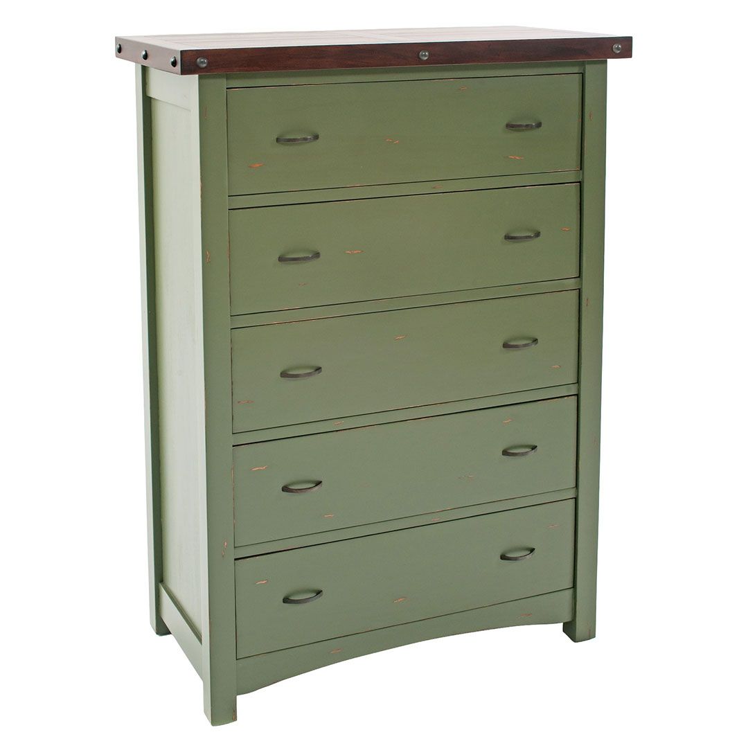 COTTAGE SUNRISE PAINTED CHEST OF DRAWERS