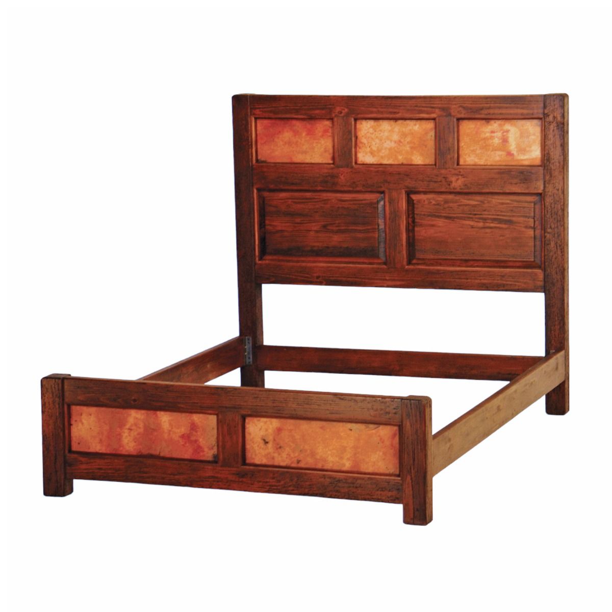 RECLAIMED RANCH HAMMERED COPPER PANEL BED