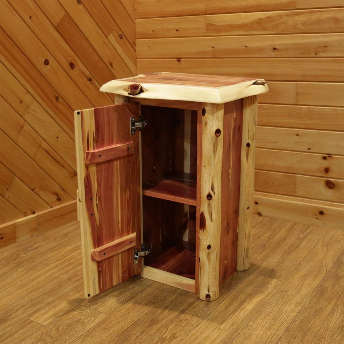 RUST VALLEY RED CEDAR 1 DOOR NIGHTSTAND