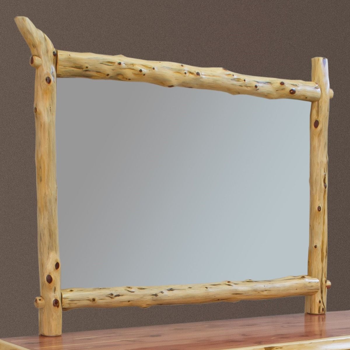 RUST VALLEY RED CEDAR LOG 6 DRAWER DRESSER