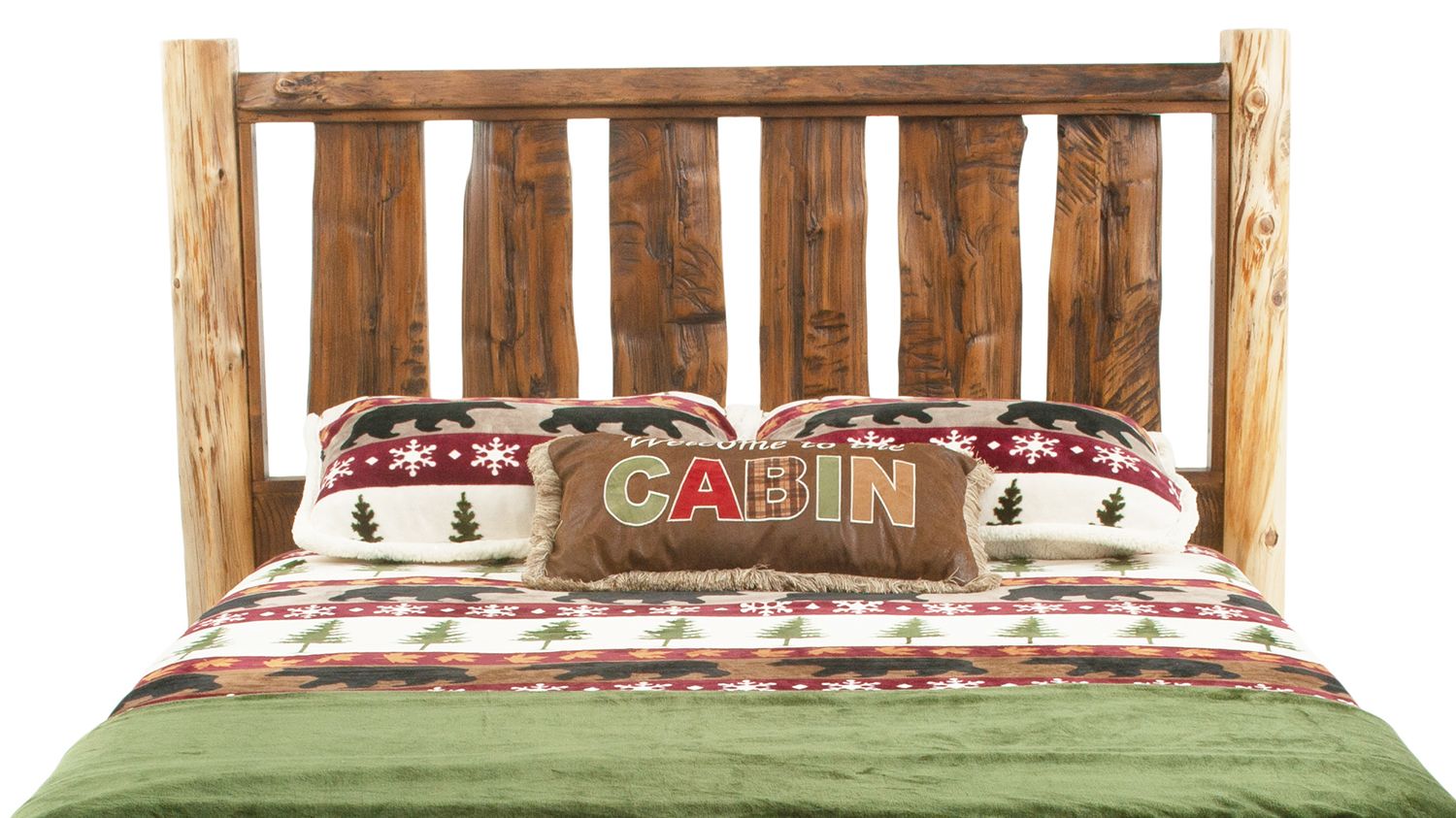 RIVER RUSTIC LIVE EDGE SLAB BARNWOOD BED