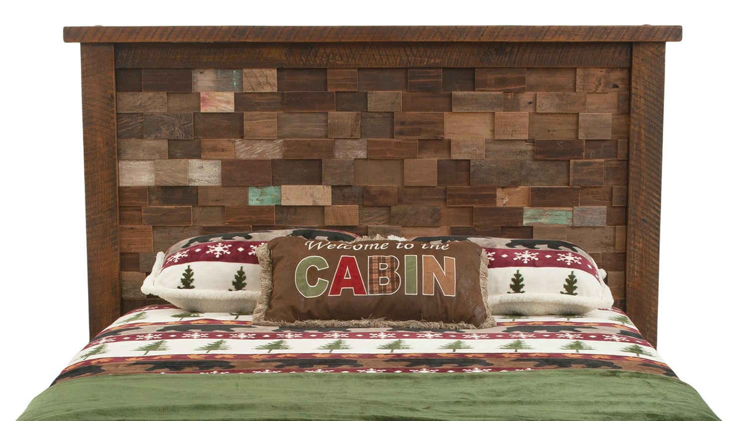 RIVER RUSTIC TINTED BRICK BARNWOOD BED