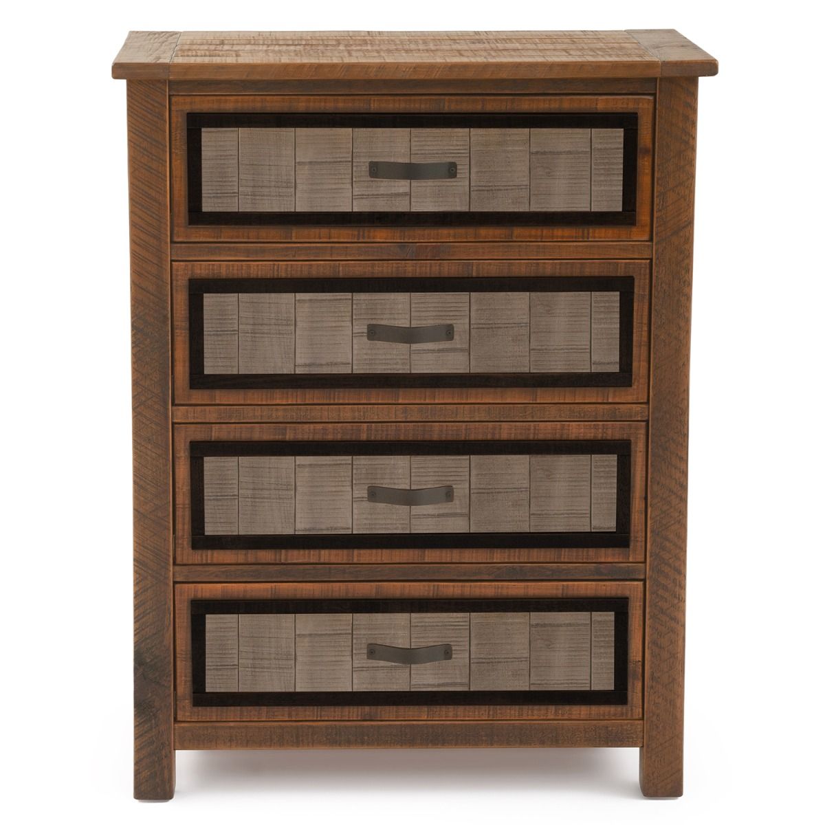 RIVER RUSTIC WEATHERED BARNWOOD CHEST OF DRAWERS