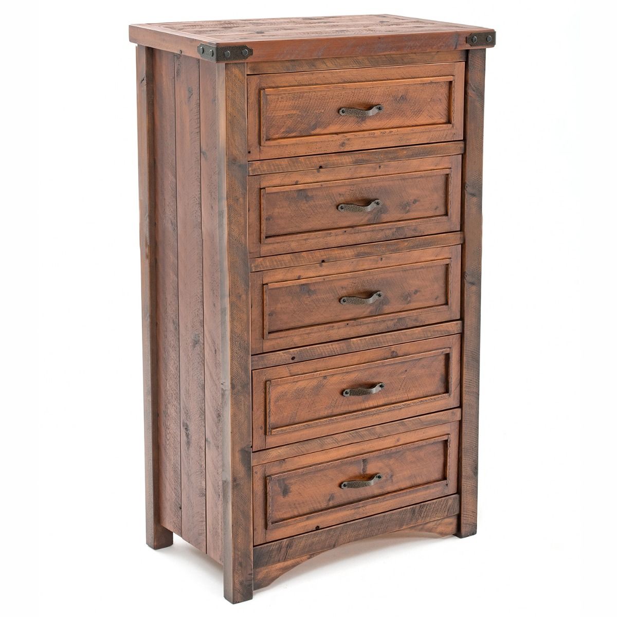TIMBER HAVEN ROUGH SAWN 5 DRAWER CHEST