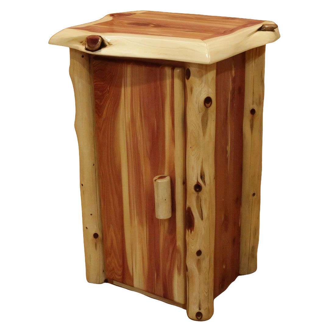RUST VALLEY RED CEDAR 1 DOOR NIGHTSTAND