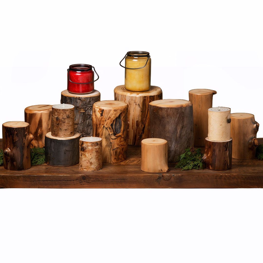 Rustic Aspen Log Risers, image size:1080x1080