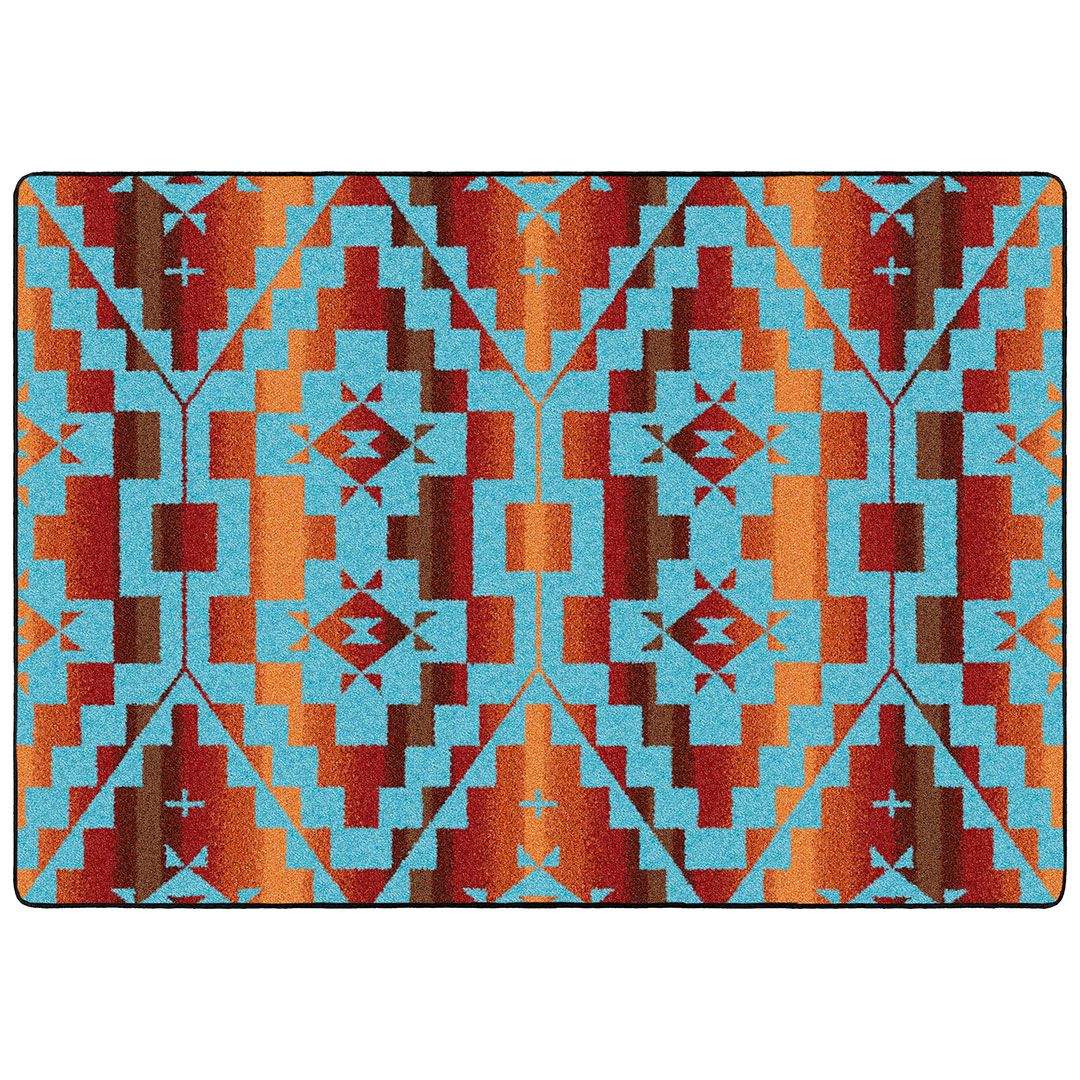 Red Trail Rug Sacred Trail Red Burst Transparency Entry Rug