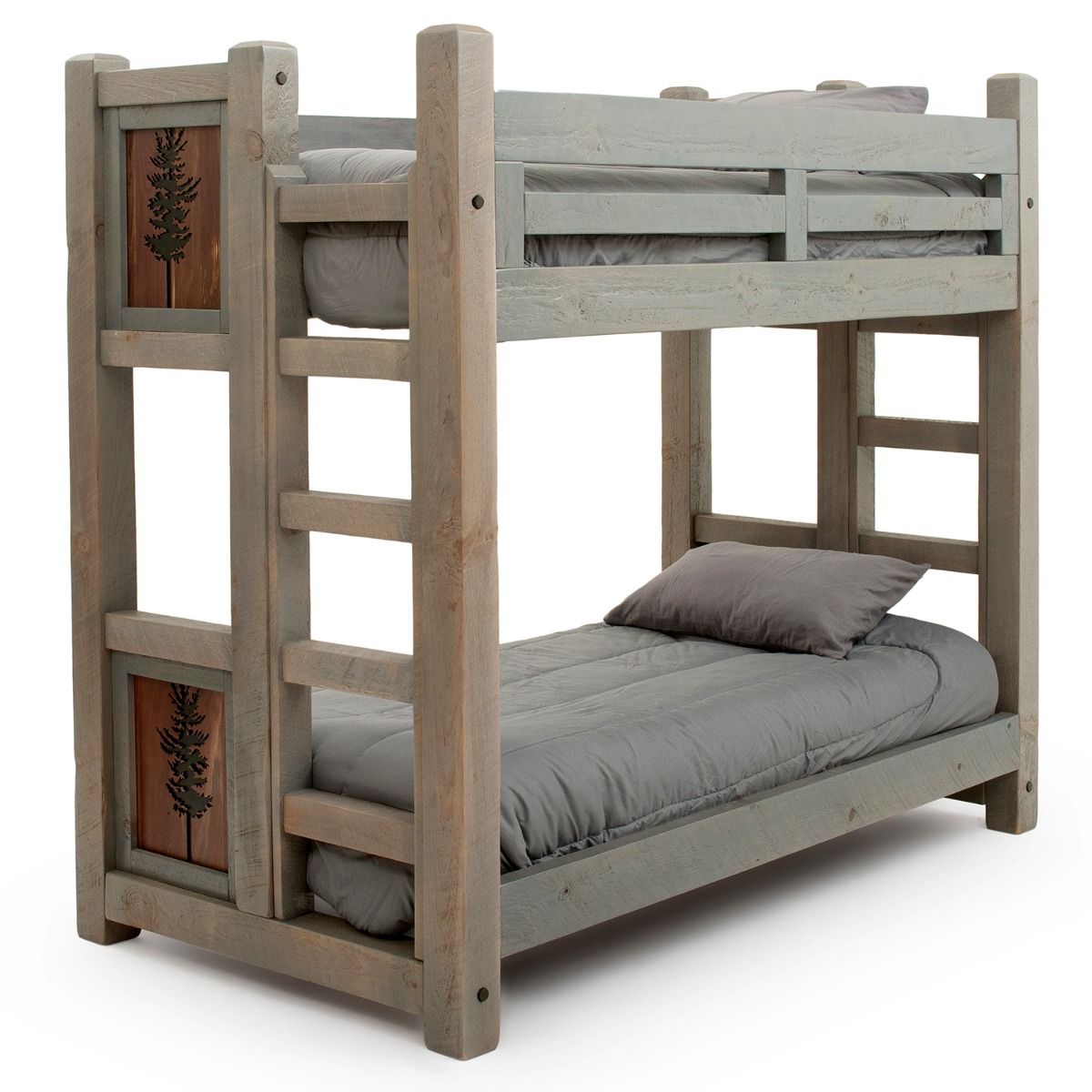SAWMILL ROUGH SAWN TIMBER RUSTIC PANEL BUNK BED