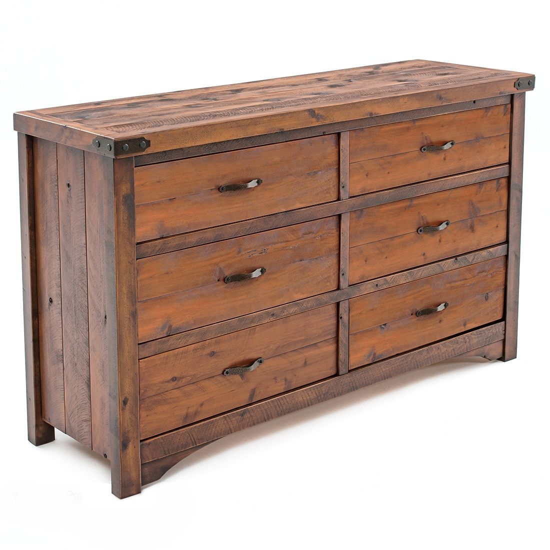 SAWMILL 6 DRAWER BARNWOOD DRESSER