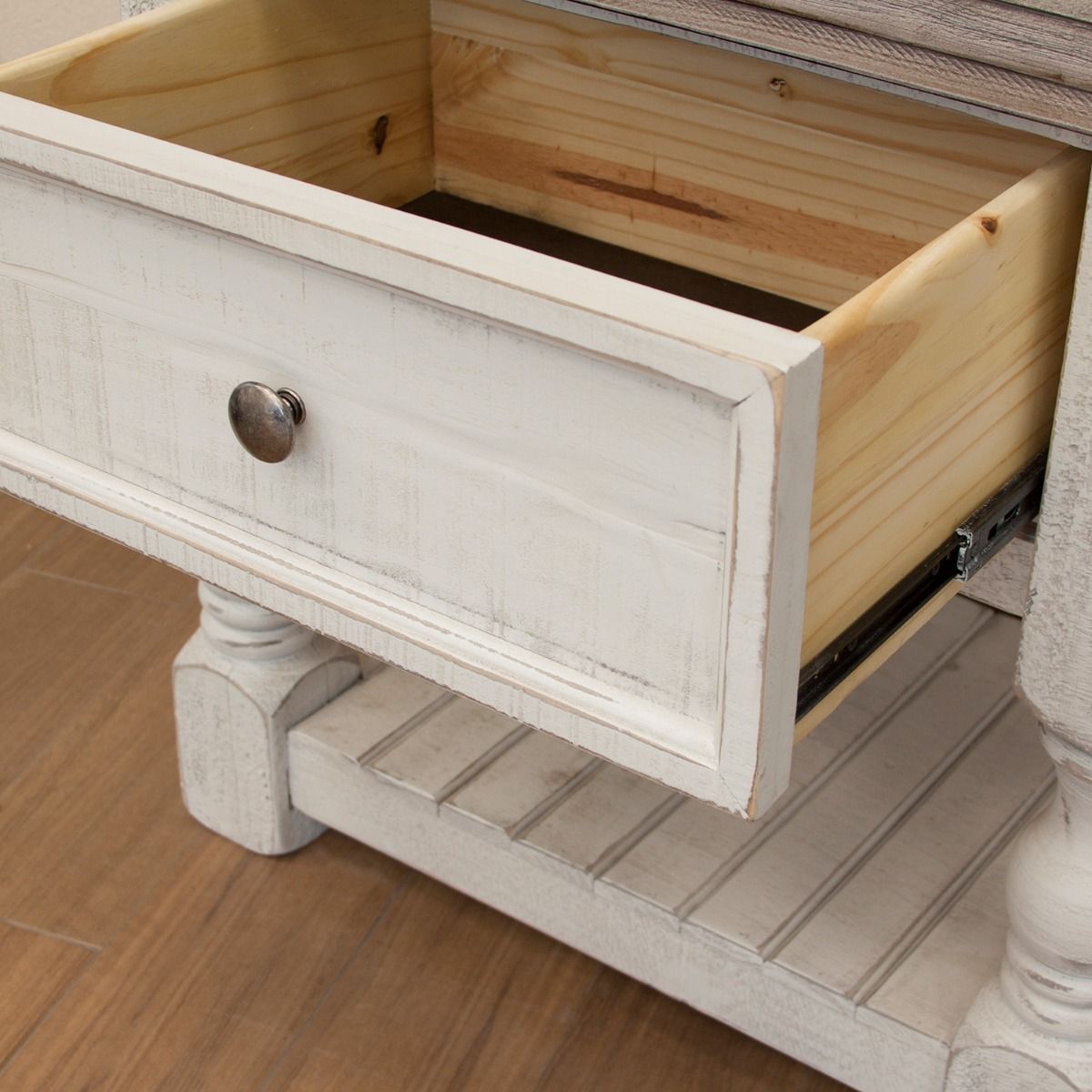 STONE COUNTRY FARMHOUSE 1 DRAWER BARNWOOD NIGHTSTAND
