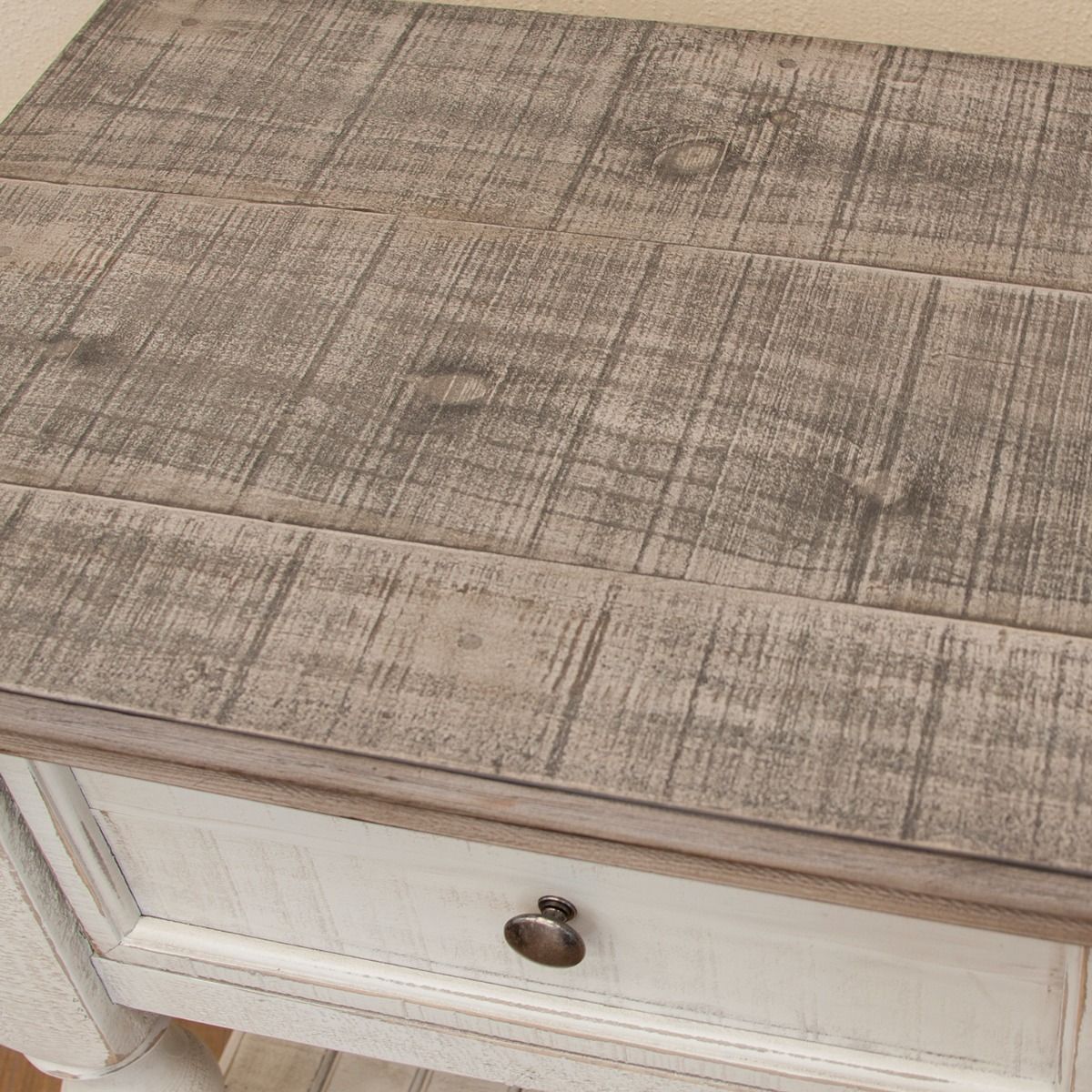 STONE COUNTRY FARMHOUSE 1 DRAWER BARNWOOD NIGHTSTAND