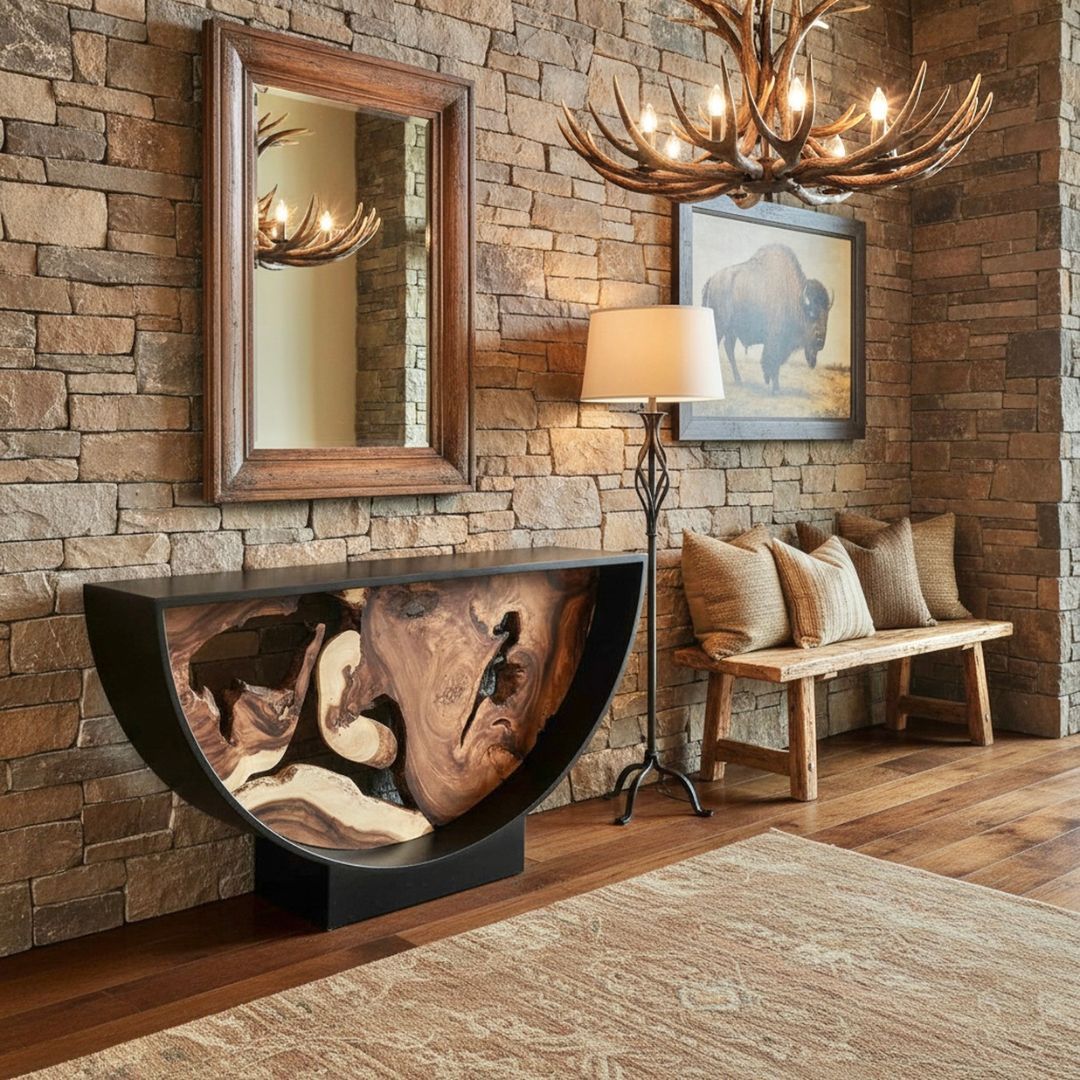 Suar-Arc Modern Console Table