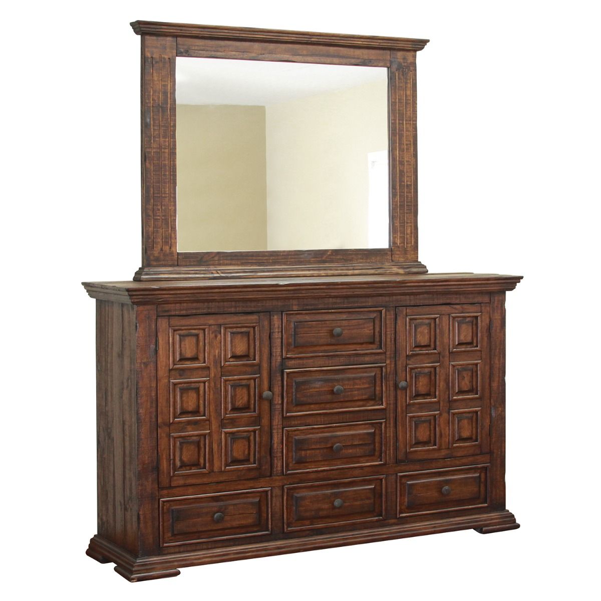 TERRA 2 DOOR 6 DRAWER BARNWOOD DRESSER