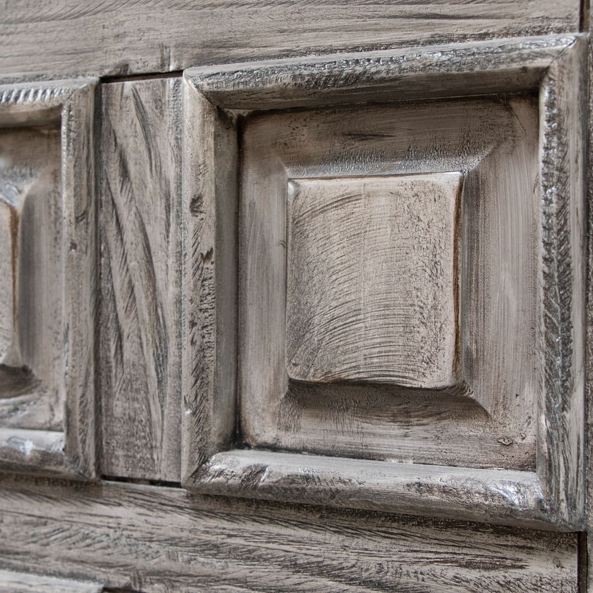 TERRA WEATHERED GRAY 6 DRAWER WARDROBE DRESSER