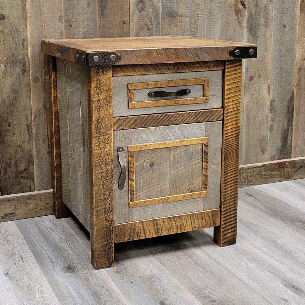 TIMBER HAVEN BARNWOOD ENCLOSED NIGHTSTAND