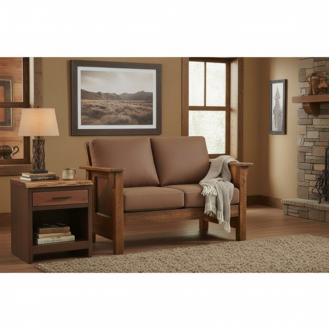MODERN RUSTIC LIVE EDGE WALNUT END TABLES OR NIGHTSTANDS