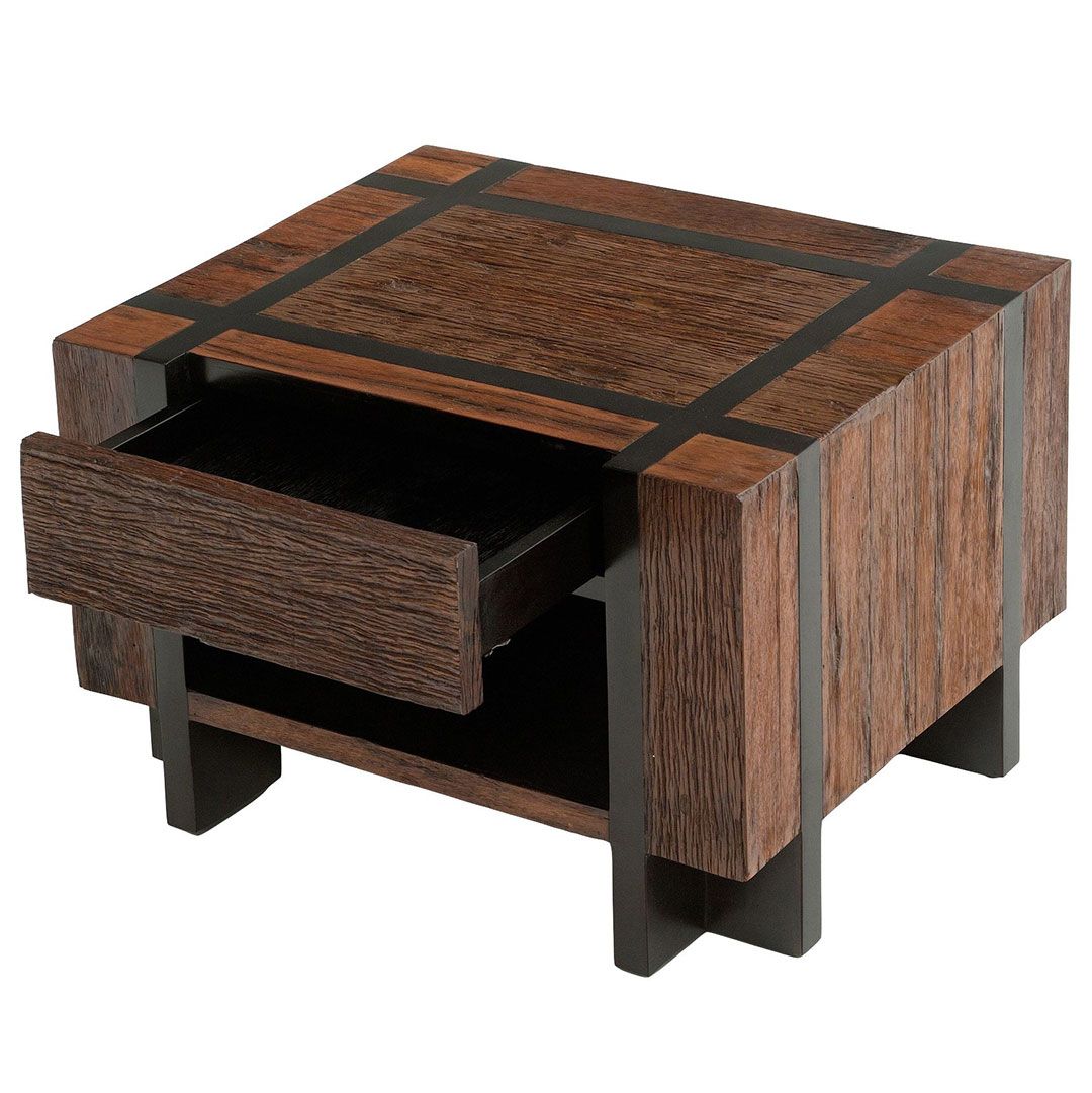 URBAN RUSTIC 1 DRAWER RECLAIMED NIGHTSTAND