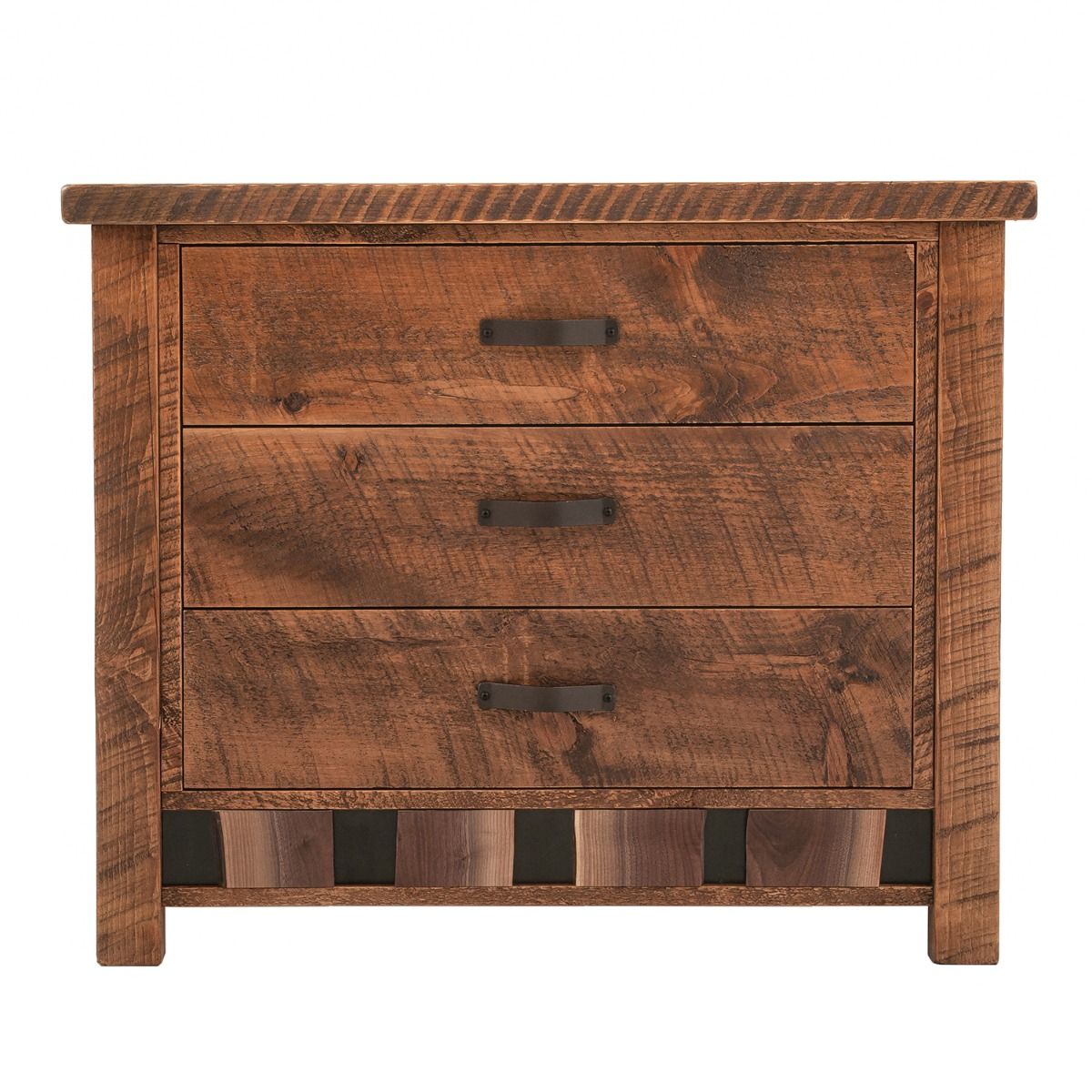 WALNUT FALLS RUSTIC 3 DRAWER BARNWOOD CHEST