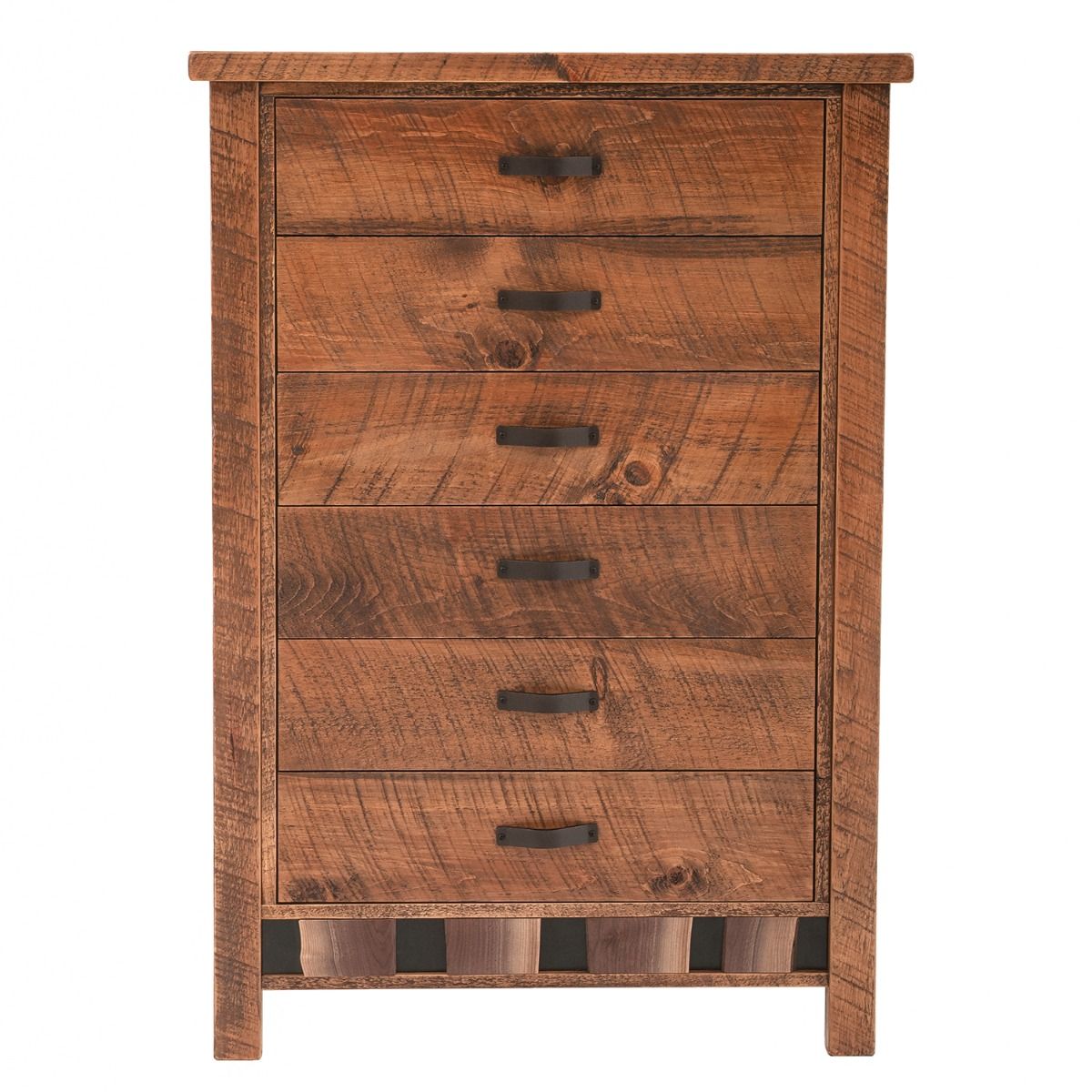 WALNUT FALLS RUSTIC 6 DRAWER BARNWOOD CHEST