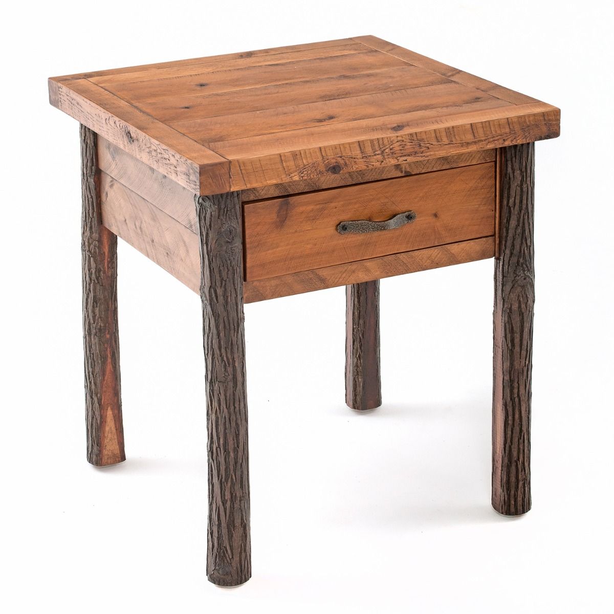 SAWMILL HICKORY ROUGH SAWN 1 DRAWER NIGHTSTAND