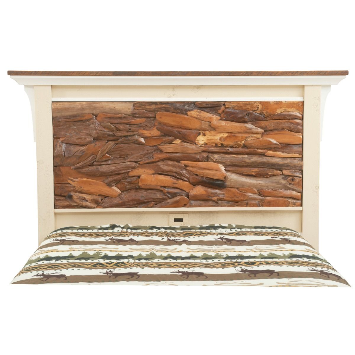 HARVESTLINE TEAK PANEL COTTAGE BED