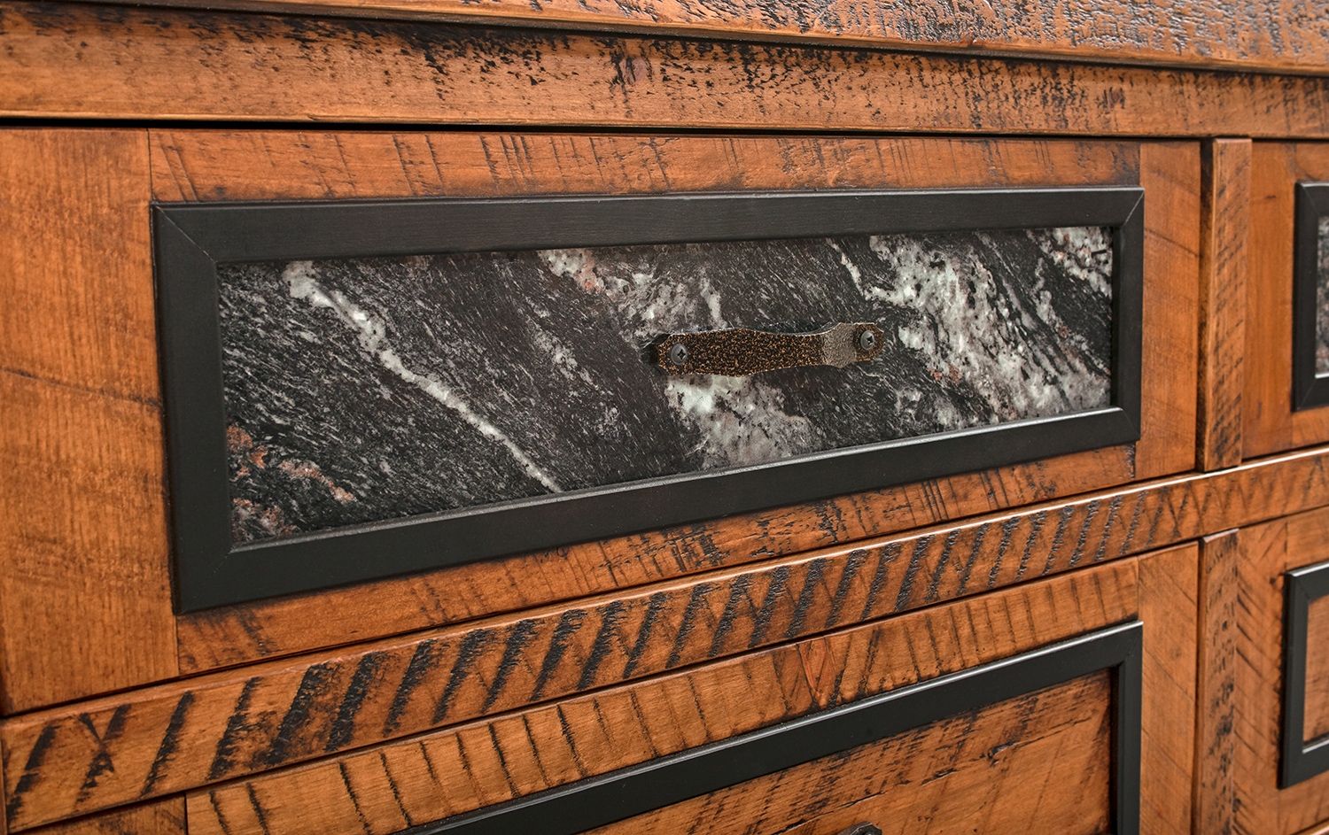 BLACK GRANITE 5 DRAWER LINGERIE CHEST