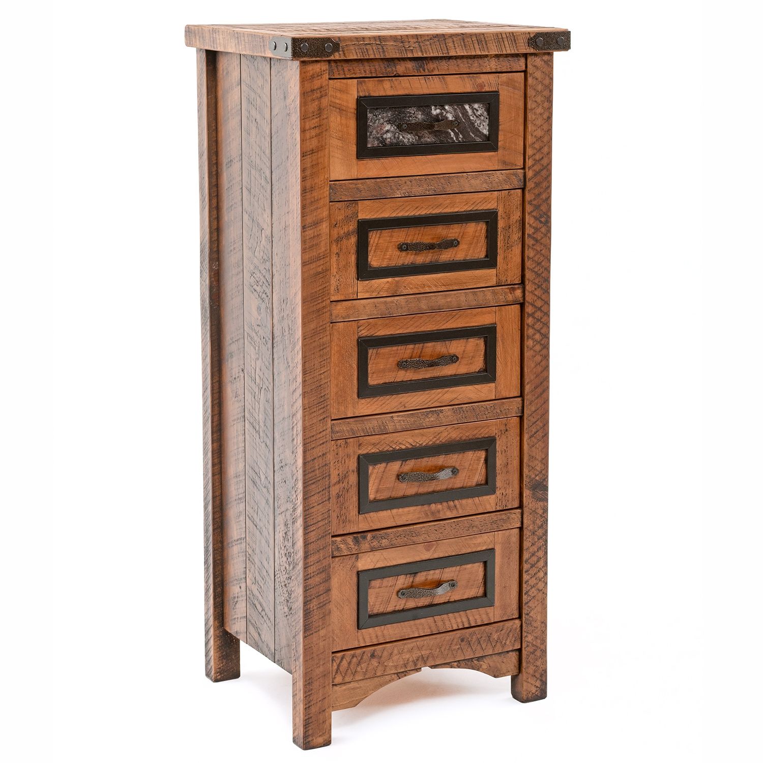 BLACK GRANITE 5 DRAWER LINGERIE CHEST