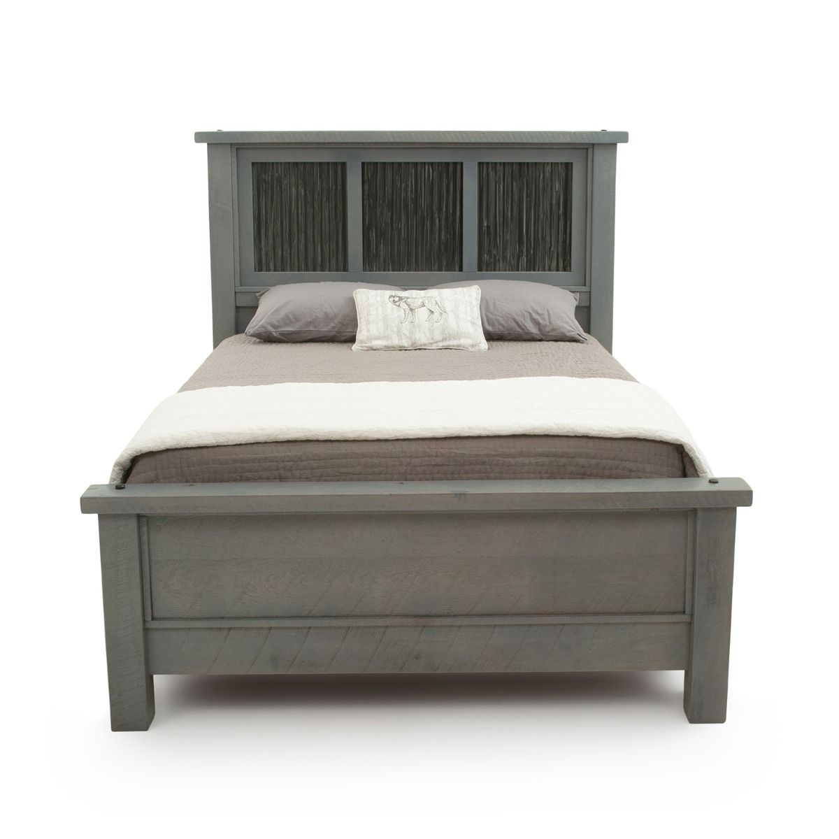 COTTAGE GRAY CORRUGATED BARNWOOD BED