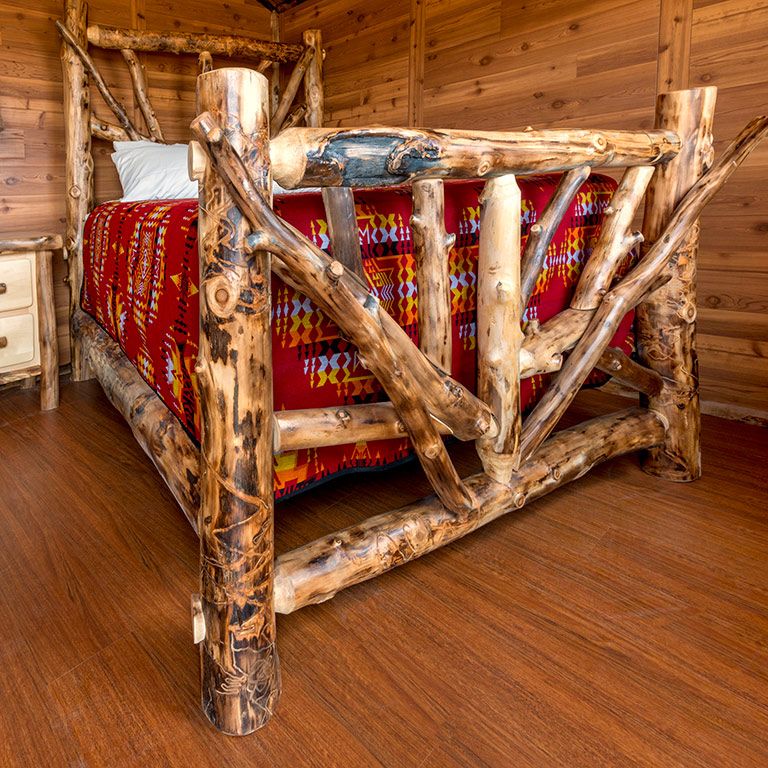 BEAVER CREEK ASPEN BROKEN BOW LOG BED