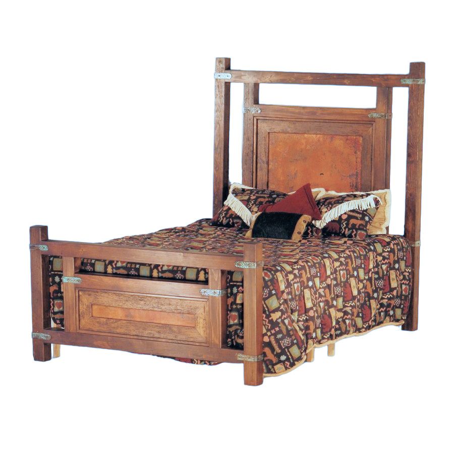 WYOMING HAMMERED COPPER & RECLAIMED WOOD BED
