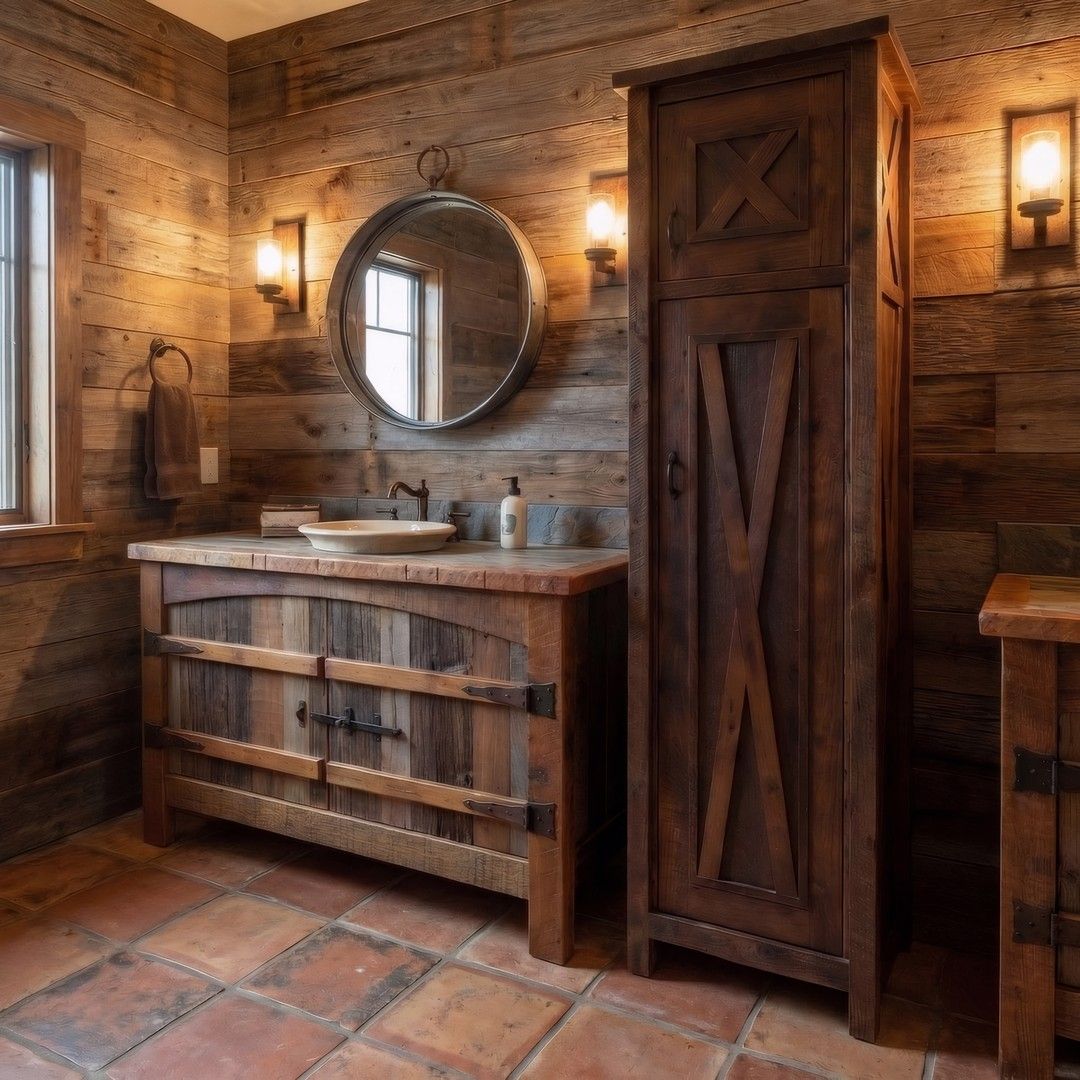 Reclaimed Barnwood Rustic Linen Closet
