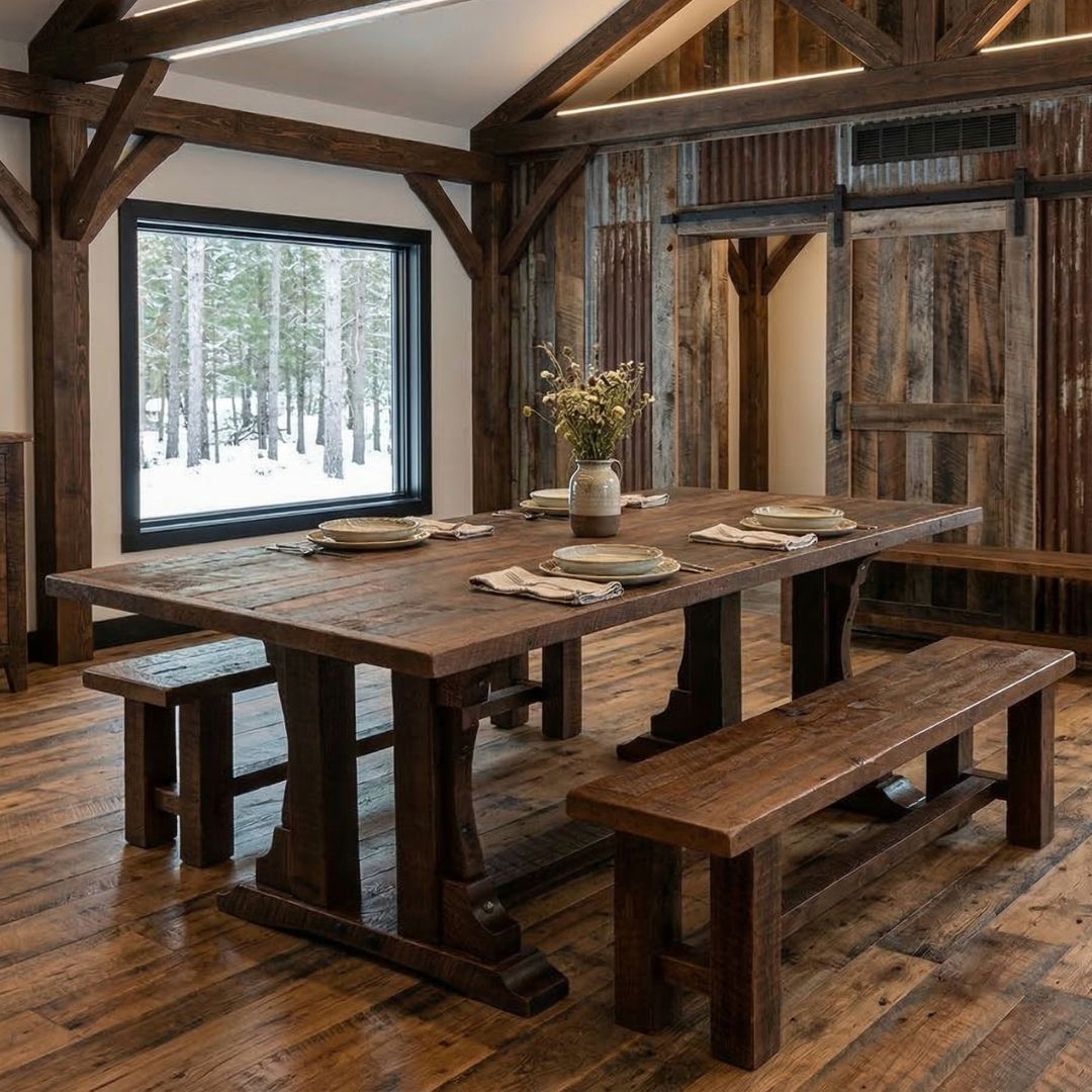 Reclaimed Wood Dining Bench