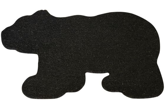 Rustic Black Bear Silhouette Door Mat