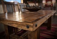 Timber Frame Dining Table Closeup