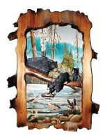 Curious Cubs Rustic Wood Art