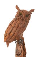 Rustic Driftwood Resting Owl
