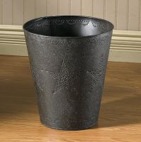 Punched Star Rustic Waste Basket