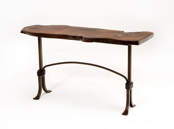 Sofa Table with Live Edge Design