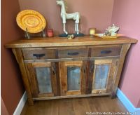 customized (gray Adventure Mountain panels) Rustic Barnwood Buffet
