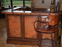 Custom Hand Hammered Copper Bar