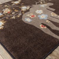 Moose Blossom Chocolate Rug