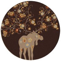 Moose Blossom Chocolate Rug