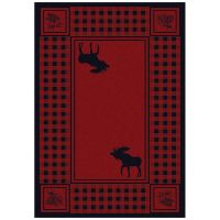 Moose Refuge Rug - Red