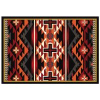 Rustic Cross Rug - Black
