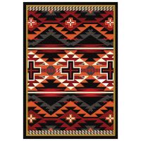 Rustic Cross Rug - Black