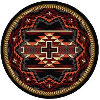 Rustic Cross Rug - Black