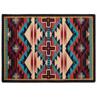 Rustic Cross Rug - Blue
